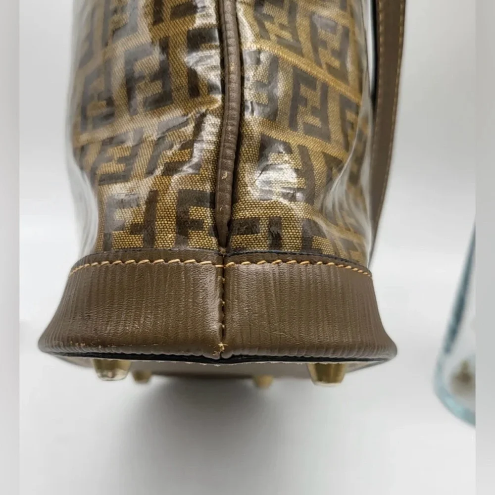 FENDI ZUCCA BUCKET SHOULDER BAG